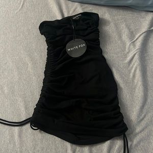 White fox mini dress